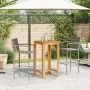 Mesa y taburetes de jardín 3 pzas madera acacia ratán PE gris von vidaXL, Gartensets - Ref: Foro24-3295274, Preis: 242,00 €, ...