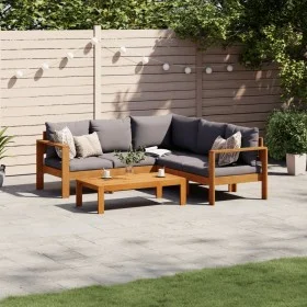 Set sofás de jardín con cojines 4 pzas madera maciza de acacia by vidaXL, Garden sets - Ref: Foro24-3214861, Price: 539,91 €,...