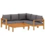 Set sofás de jardín con cojines 4 pzas madera maciza de acacia von vidaXL, Gartensets - Ref: Foro24-3214861, Preis: 539,91 €,...