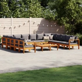 Gartensofa-Set mit 10 Teilen, massives Akazienholz, mit Kissen. von vidaXL, Gartensets - Ref: Foro24-3214868, Preis: 1,00 €, ...