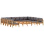 Set de sofás de jardín con cojines 10 pzas madera maciza acacia by vidaXL, Garden sets - Ref: Foro24-3214868, Price: 1,00 €, ...