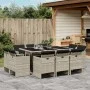 Set de comedor de jardín 11 pzas y cojines ratán sintético gris by vidaXL, Garden sets - Ref: Foro24-3277798, Price: 747,40 €...