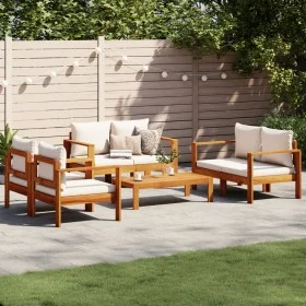 Set de sofás de jardín con cojines 5 pzas madera maciza acacia by vidaXL, Garden sets - Ref: Foro24-3214840, Price: 720,47 €,...