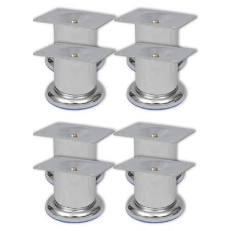 Sofa legs 8 units round chrome 60 mm by vidaXL, Chair and sofa supports - Ref: Foro24-3051485, Price: 15,05 €, Discount: %