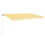Manual retractable awning with yellow and white LED light 500x300 cm by vidaXL, Awnings - Ref: Foro24-3068943, Price: 415,25 ...