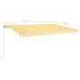 Manual retractable awning with yellow and white LED light 500x300 cm by vidaXL, Awnings - Ref: Foro24-3068943, Price: 415,60 ...