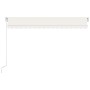 Manual retractable awning with cream LED 450x300 cm by vidaXL, Awnings - Ref: Foro24-3068922, Price: 393,07 €, Discount: %
