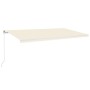 Manuell einziehbare Markise mit cremefarbenem LED-Licht 600 x 300 cm von vidaXL, Markisen - Ref: Foro24-3068962, Preis: 501,3...