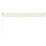 Manual retractable awning with cream LED light 600x300 cm by vidaXL, Awnings - Ref: Foro24-3068962, Price: 501,51 €, Discount: %