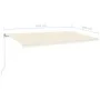 Manual retractable awning with cream LED light 600x300 cm by vidaXL, Awnings - Ref: Foro24-3068962, Price: 501,93 €, Discount: %