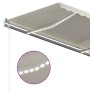 Manuell einziehbare Markise mit cremefarbener LED 450x350 cm von vidaXL, Markisen - Ref: Foro24-3069002, Preis: 464,48 €, Rab...