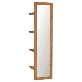 Wall mirror with solid teak wood shelves 30x30x120 cm by vidaXL, Mirrors - Ref: Foro24-289070, Price: 131,81 €, Discount: %