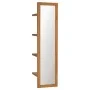 Espejo de pared con estantes madera de teca maciza 30x30x120 cm de vidaXL, Espejos - Ref: Foro24-289070, Precio: 131,77 €, De...