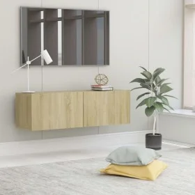 Mueble para TV madera contrachapada color roble 100x30x30 cm de vidaXL, Muebles TV - Ref: Foro24-801484, Precio: 47,96 €, Des...