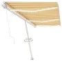 Manual retractable awning with yellow and white LED light 600x300 cm by vidaXL, Awnings - Ref: Foro24-3069603, Price: 640,65 ...