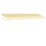 Manual retractable awning with yellow and white LED light 600x300 cm by vidaXL, Awnings - Ref: Foro24-3069603, Price: 640,65 ...