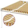 Manual retractable awning with yellow and white LED light 600x300 cm by vidaXL, Awnings - Ref: Foro24-3069603, Price: 640,65 ...