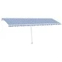 Manual retractable awning with blue and white LED light 600x300 cm by vidaXL, Awnings - Ref: Foro24-3069601, Price: 652,49 €,...