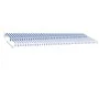 Manual retractable awning with blue and white LED light 600x300 cm by vidaXL, Awnings - Ref: Foro24-3069601, Price: 652,49 €,...