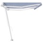 Manual retractable awning with blue and white LED light 600x300 cm by vidaXL, Awnings - Ref: Foro24-3069601, Price: 651,98 €,...