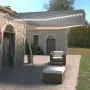 Manual retractable awning with blue and white LED light 450x350 cm by vidaXL, Awnings - Ref: Foro24-3069641, Price: 530,72 €,...