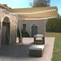 Toldo manual retráctil con luz LED amarillo y blanco 450x350 cm de vidaXL, Toldos - Ref: Foro24-3069643, Precio: 528,43 €, De...
