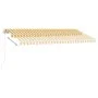 Toldo manual retráctil con luz LED amarillo y blanco 450x350 cm de vidaXL, Toldos - Ref: Foro24-3069643, Precio: 528,43 €, De...