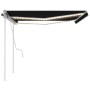 Manual retractable awning with anthracite gray LED light 4.5x3 m by vidaXL, Awnings - Ref: Foro24-3069964, Price: 487,61 €, D...