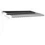 Manual retractable awning with anthracite gray LED light 4.5x3 m by vidaXL, Awnings - Ref: Foro24-3069964, Price: 479,86 €, D...