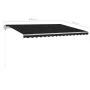 Manual retractable awning with anthracite gray LED light 4.5x3 m by vidaXL, Awnings - Ref: Foro24-3069964, Price: 479,86 €, D...