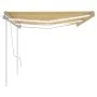 Manual retractable awning with yellow and white LED light 6x3 m by vidaXL, Awnings - Ref: Foro24-3070003, Price: 643,78 €, Di...