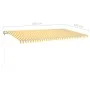 Manual retractable awning with yellow and white LED light 6x3 m by vidaXL, Awnings - Ref: Foro24-3070003, Price: 643,78 €, Di...