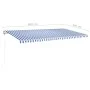 Manual retractable awning with blue and white LED light 6x3 m by vidaXL, Awnings - Ref: Foro24-3070001, Price: 655,44 €, Disc...
