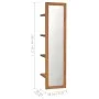Wandspiegel mit Einlegeböden massives Teakholz 30x30x120 cm von vidaXL, Spiegel - Ref: Foro24-289070, Preis: 131,77 €, Rabatt: %