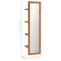 Wandspiegel mit Einlegeböden massives Teakholz 30x30x120 cm von vidaXL, Spiegel - Ref: Foro24-289070, Preis: 133,78 €, Rabatt: %