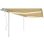 Toldo manual retráctil con LED amarillo y blanco 4,5x3,5 m de vidaXL, Toldos - Ref: Foro24-3070043, Precio: 508,71 €, Descuen...