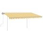 Manuell einziehbare Markise mit gelber und weißer LED 4,5 x 3,5 m von vidaXL, Markisen - Ref: Foro24-3070043, Preis: 556,55 €...
