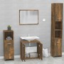 Badezimmermöbelset aus geräuchertem Eichensperrholz von vidaXL, Badezimmermöbel - Ref: Foro24-815528, Preis: 62,96 €, Rabatt: %