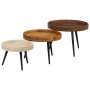 Runde Couchtische 3 Stück aus massivem Mangoholz von vidaXL, Seitentische - Ref: Foro24-352033, Preis: 210,54 €, Rabatt: %