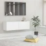 Fernsehmöbel für die Wand aus weißem Sperrholz 100x30x30 cm. von vidaXL, TV-Möbel - Ref: Foro24-801481, Preis: 60,80 €, Rabat...