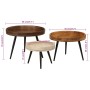 Runde Couchtische 3 Stück aus massivem Mangoholz von vidaXL, Seitentische - Ref: Foro24-352033, Preis: 210,54 €, Rabatt: %