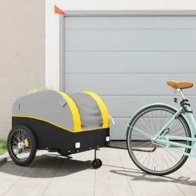 Black and yellow iron bicycle trailer 45 kg by vidaXL, Bicycle trailers - Ref: Foro24-94155, Price: 99,89 €, Discount: %