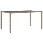 Gartentisch Glasoberfläche PE Rattan grau 150x90x75 cm von vidaXL, Gartentische - Ref: Foro24-365591, Preis: 136,25 €, Rabatt: %