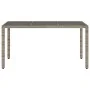 Garden table glass surface PE rattan gray 150x90x75 cm by vidaXL, Garden tables - Ref: Foro24-365591, Price: 141,82 €, Discou...