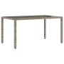 Gartentisch Glasoberfläche PE Rattan grau 150x90x75 cm von vidaXL, Gartentische - Ref: Foro24-365591, Preis: 136,25 €, Rabatt: %