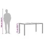 Garden table glass surface PE rattan gray 150x90x75 cm by vidaXL, Garden tables - Ref: Foro24-365591, Price: 141,82 €, Discou...