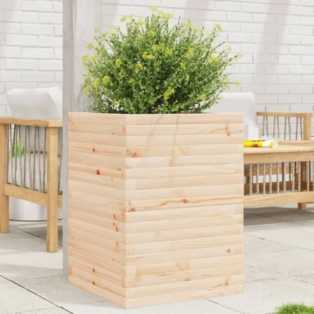 Solid pine wood planter 50x50x68.5 cm by vidaXL, Pots and planters - Ref: Foro24-3282464, Price: 143,42 €, Discount: %