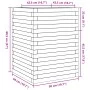 Solid pine wood planter 50x50x68.5 cm by vidaXL, Pots and planters - Ref: Foro24-3282464, Price: 143,42 €, Discount: %
