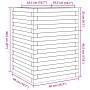 Solid wax brown pine wood planter 50x50x68.5 cm by vidaXL, Pots and planters - Ref: Foro24-3282466, Price: 173,51 €, Discount: %