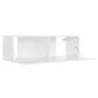 Mueble para TV pared madera contrachapada blanco 100x30x30 cm by vidaXL, TV Furniture - Ref: Foro24-801481, Price: 61,82 €, D...